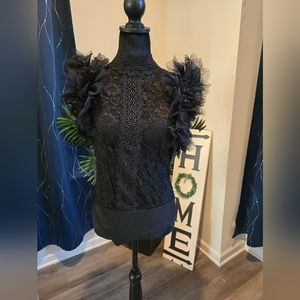 Elegant Black Lace Top